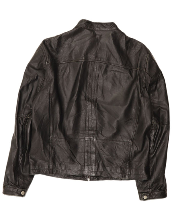 Geacă din piele vintage pentru bărbați IT 52 XL neagră