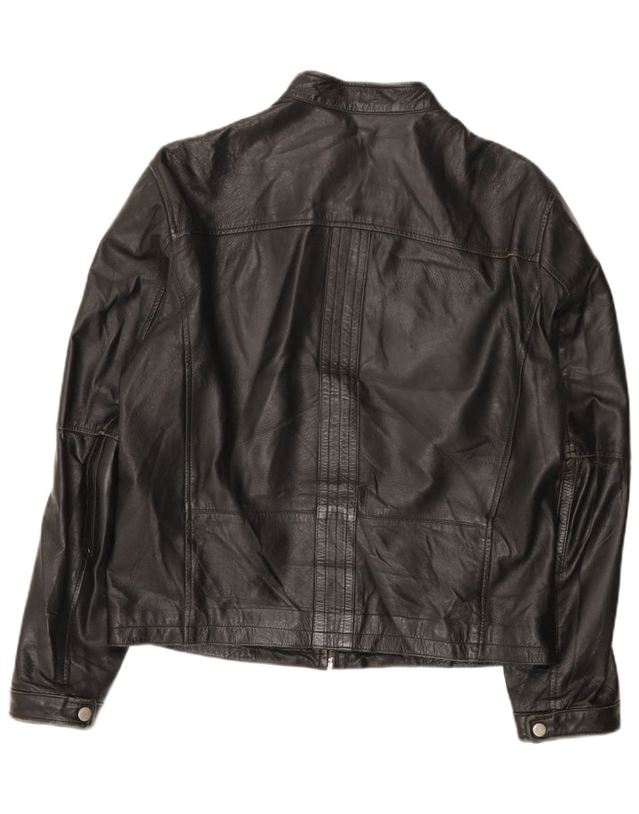 Geacă din piele vintage pentru bărbați IT 52 XL neagră