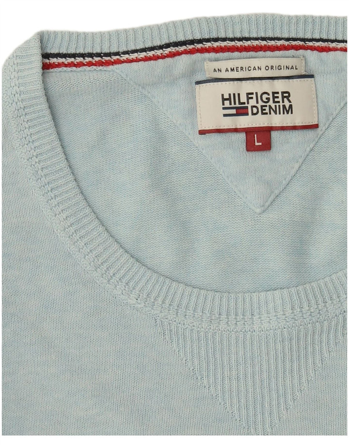 Pulover Tommy Hilfiger pentru bărbați, cu gât crew, mare, albastru