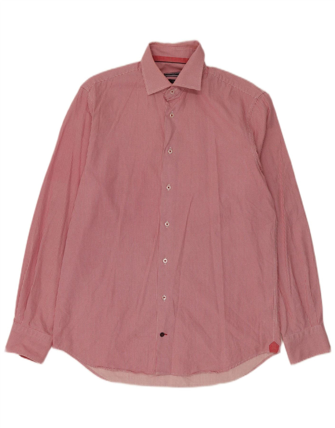 Cămașă croită pentru bărbați Tommy Hilfiger Mărimea 39 15 1/2 Medium Red Houndstooth