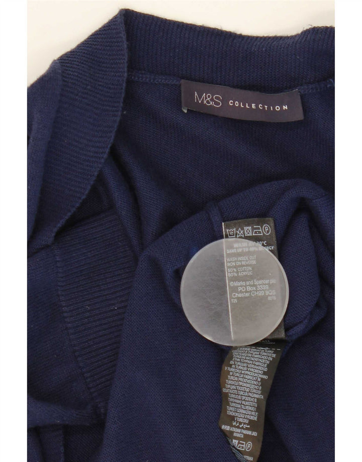 Pulover cardigan cu paragate pentru femei Marks & Spencer UK 12 Medium Bleumarin