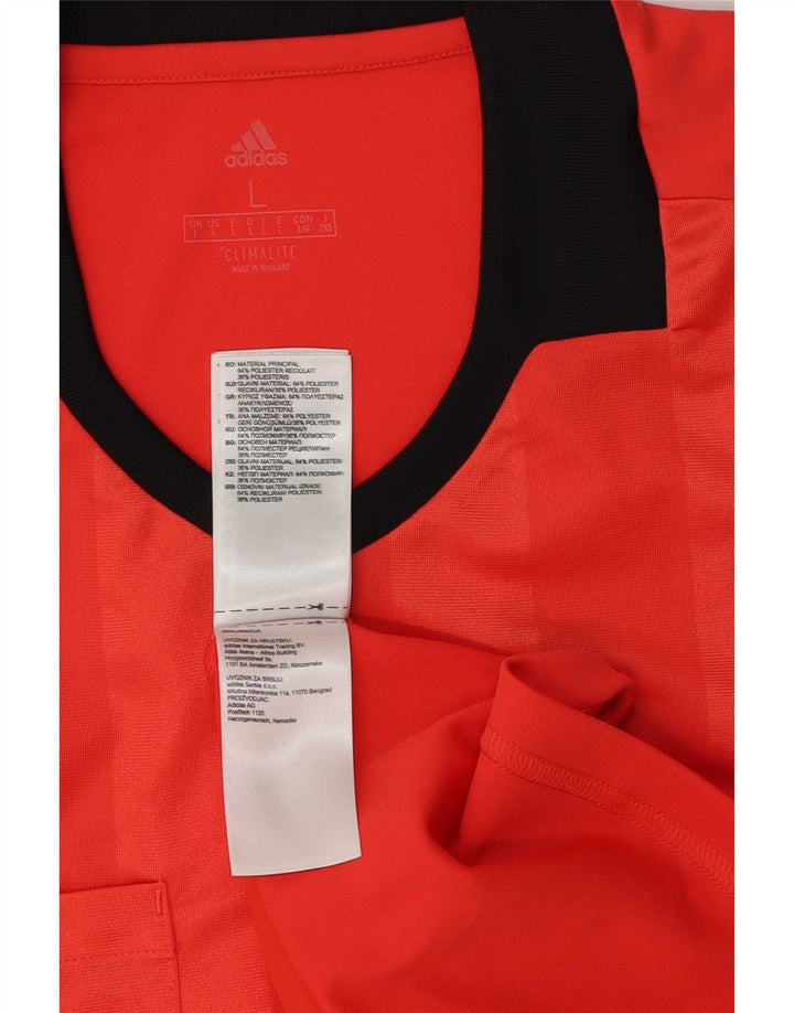 Tricou pentru bărbați Adidas Top mare, roșu, poliester color bloc