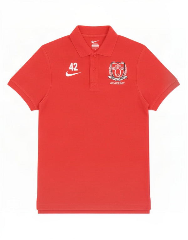 Tricou polo cu grafică Nike pentru bărbați, bumbac roșu mic
