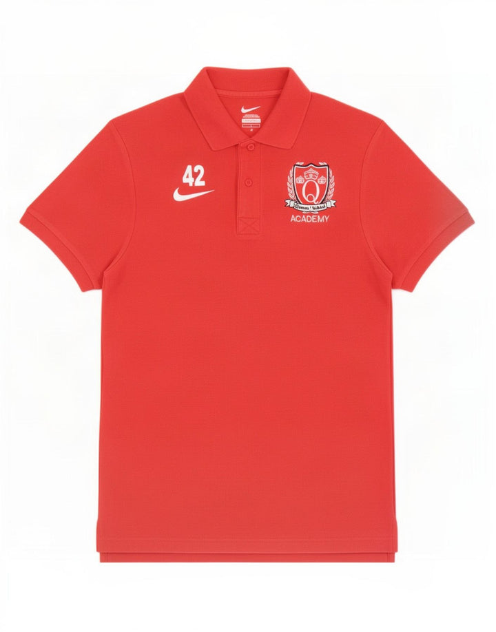 Tricou polo cu grafică Nike pentru bărbați, bumbac roșu mic