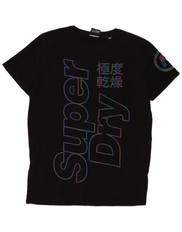 Tricou grafic pentru bărbați Superdry Top Medium Black Bumbac
