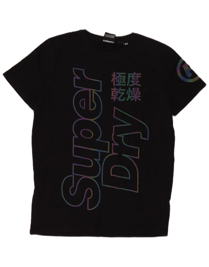 Tricou grafic pentru bărbați Superdry Top Medium Black Bumbac