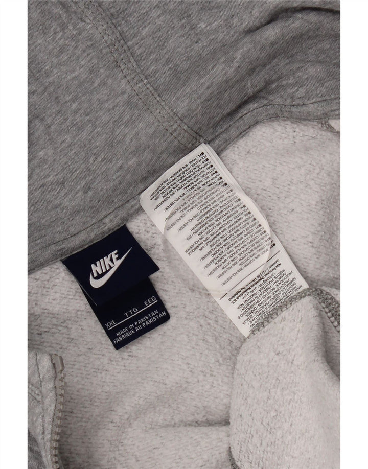 Pulover Nike pentru bărbați, cu fermoar, bumbac gri 2XL