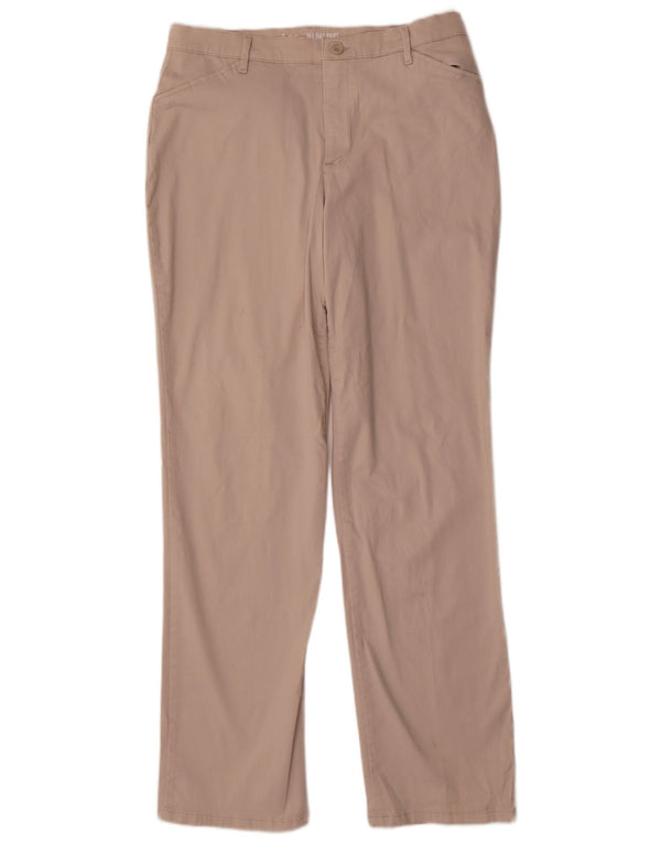 Pantaloni casual drepti pentru femei Lee US 12 Large W32 L32 Bej Bumbac