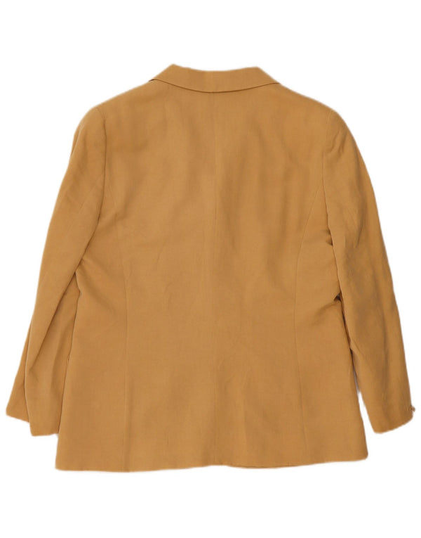 Jachetă Blazer pentru femei Marella cu 4 nasturi UK 16, mare, bej, viscoză