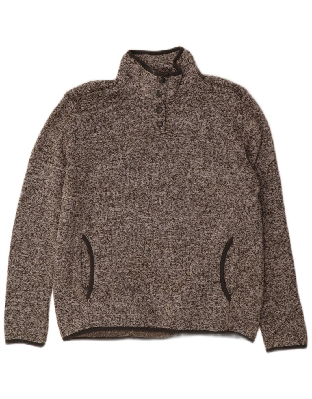 EDDIE BAUER Pulover supradimensionat pentru femei UK 10 Mic, gri cu pete
