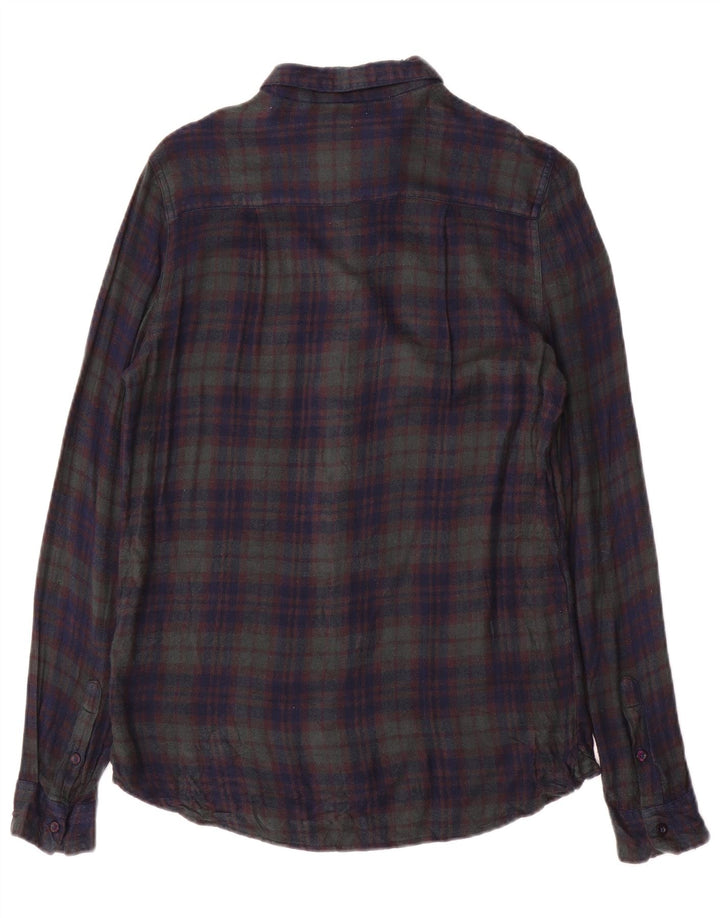 Cămașă de flanel pentru femei Superdry UK 6 XS bleumarin Check