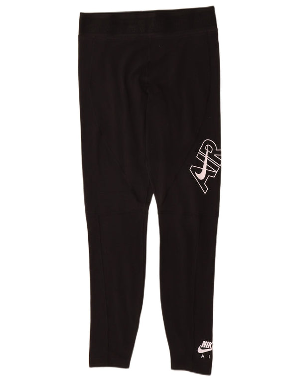 Leggings grafic Nike pentru femei UK 12, bumbac mediu negru