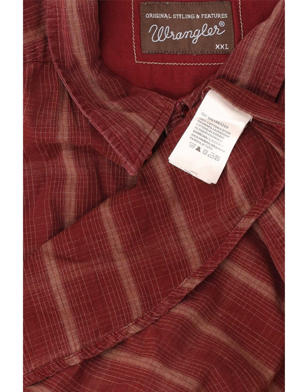 Cămașă pentru bărbați Wrangler 2XL, bumbac maro check