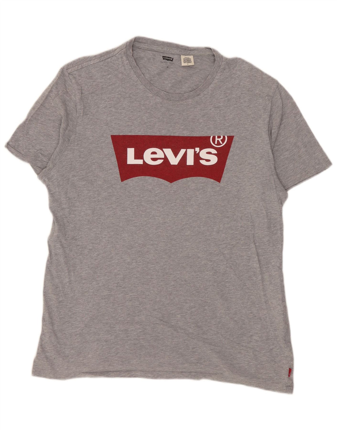 Tricou cu grafic Levi's pentru bărbați Top din bumbac cu pete gri mediu