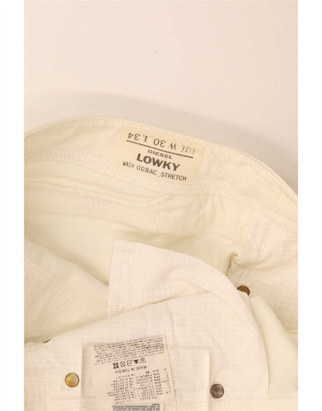 Blugi Diesel Lowky Slim pentru femei W30 L34 bumbac alb