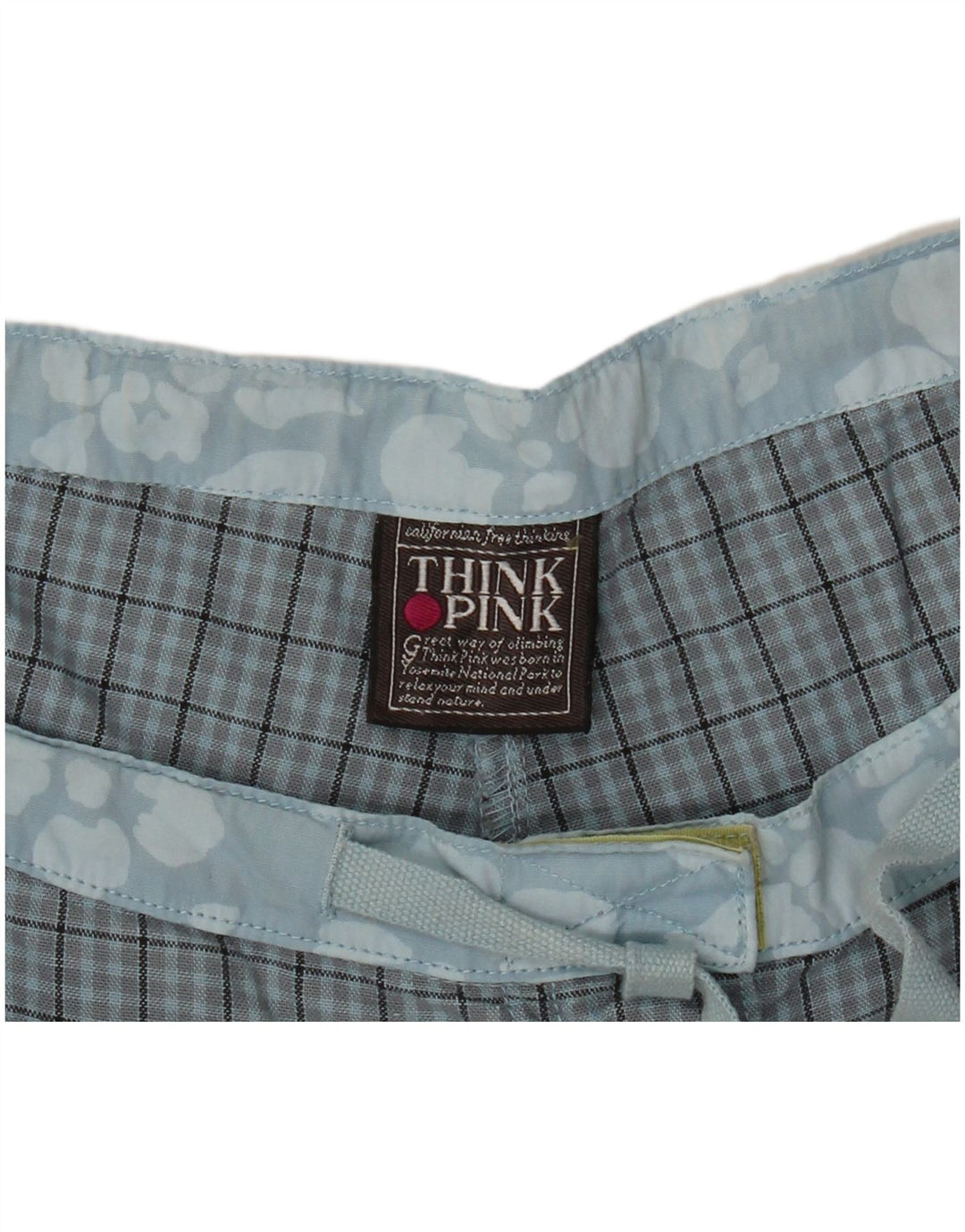 Pantaloni Capri pentru femei Think Pink L32 L21 Blue Check