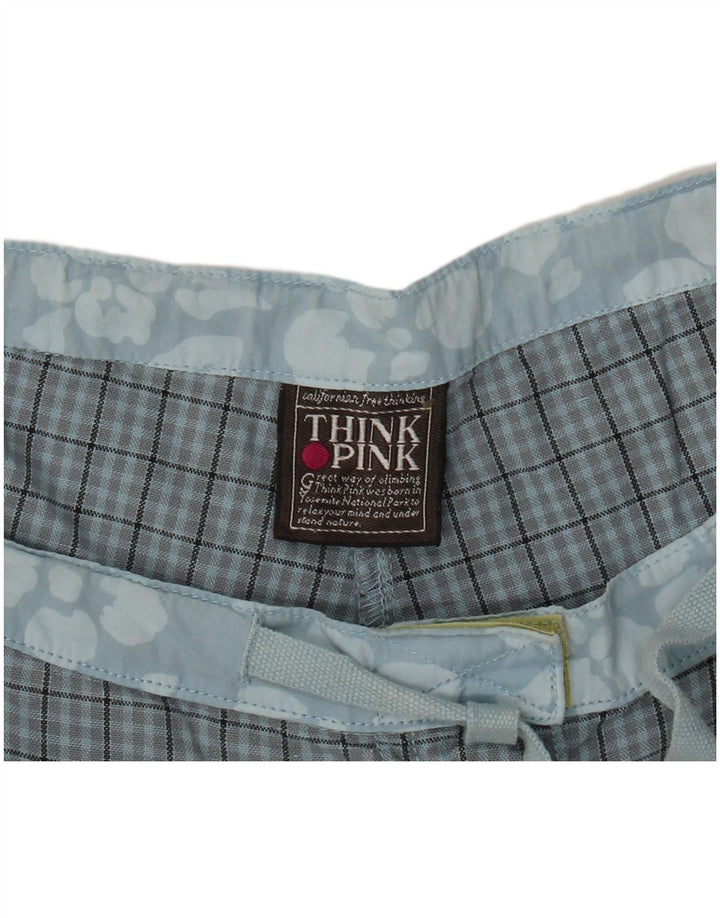 Pantaloni Capri pentru femei Think Pink L32 L21 Blue Check