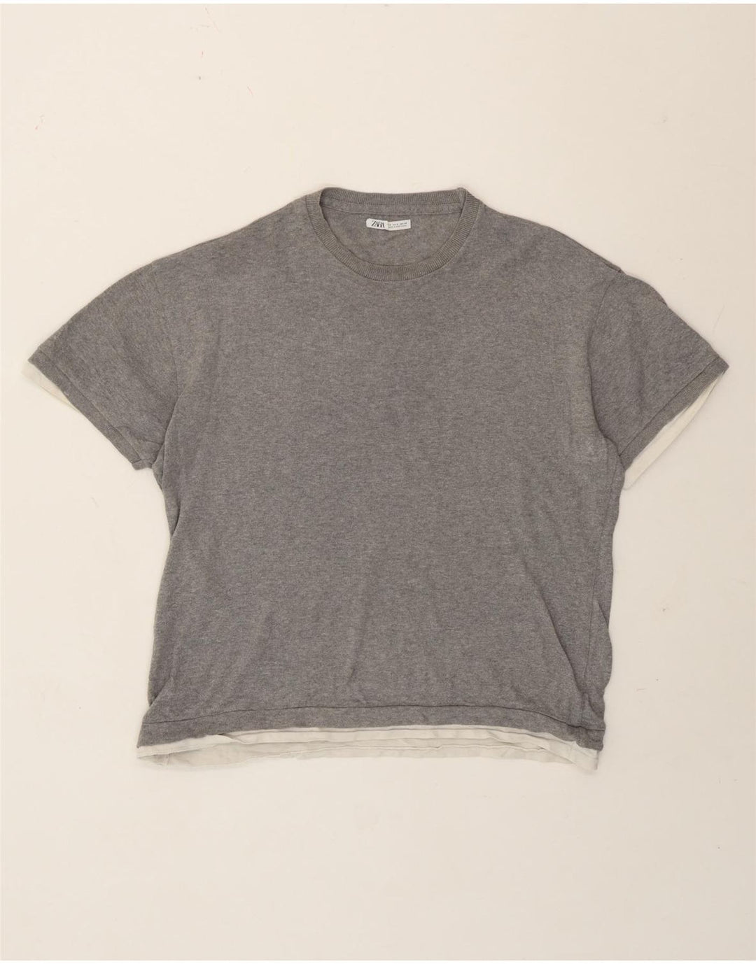 Tricou pentru bărbați Zara Mic Gri