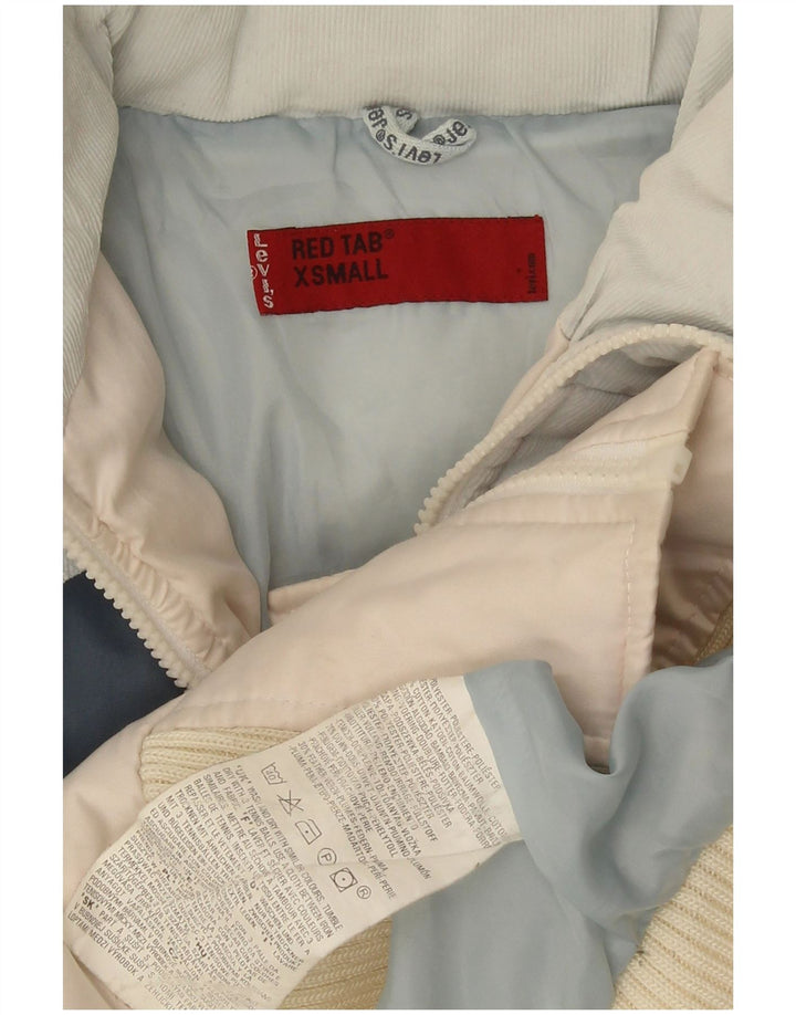Jachetă căptușită Levi's pentru femei UK 6 XS, alb, poliester