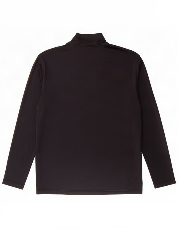 Tommy Hilfiger Top cu fermoar pentru bărbați cu mânecă lungă Poliester negru mare