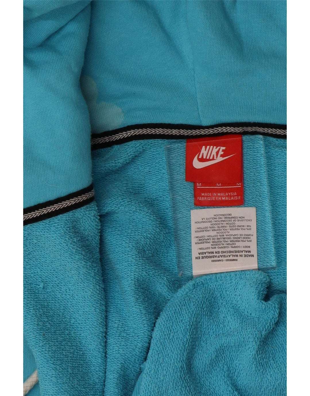 Pulover pentru femei NIKE Graphic Zip Hoodie UK 14 Bumbac albastru mediu