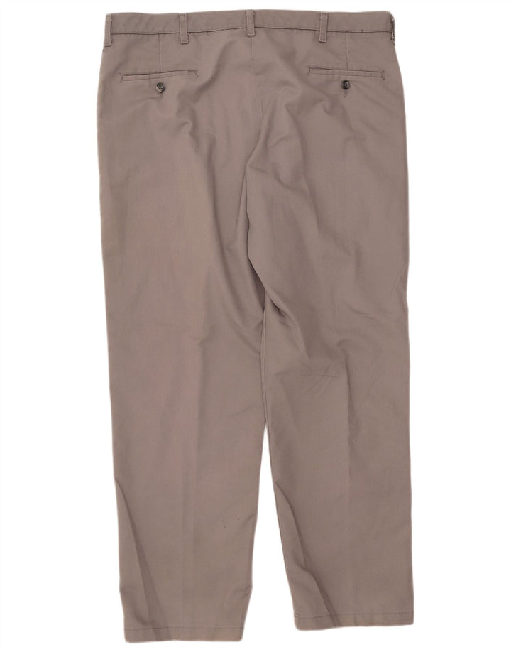 Pantaloni chino pentru bărbați, drepti, cu croiala clasică, L40 L32, poliester gri