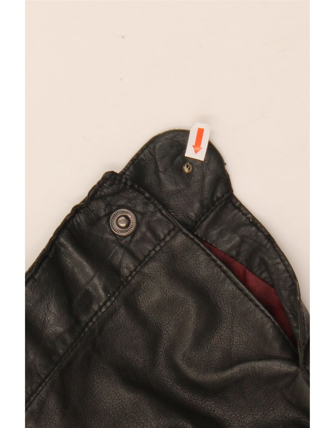 Jachetă din piele pentru bărbați TED BAKER Mărimea 5 XL din piele neagră