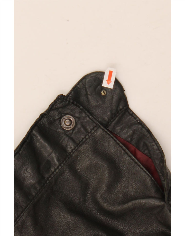 Jachetă din piele pentru bărbați TED BAKER Mărimea 5 XL din piele neagră