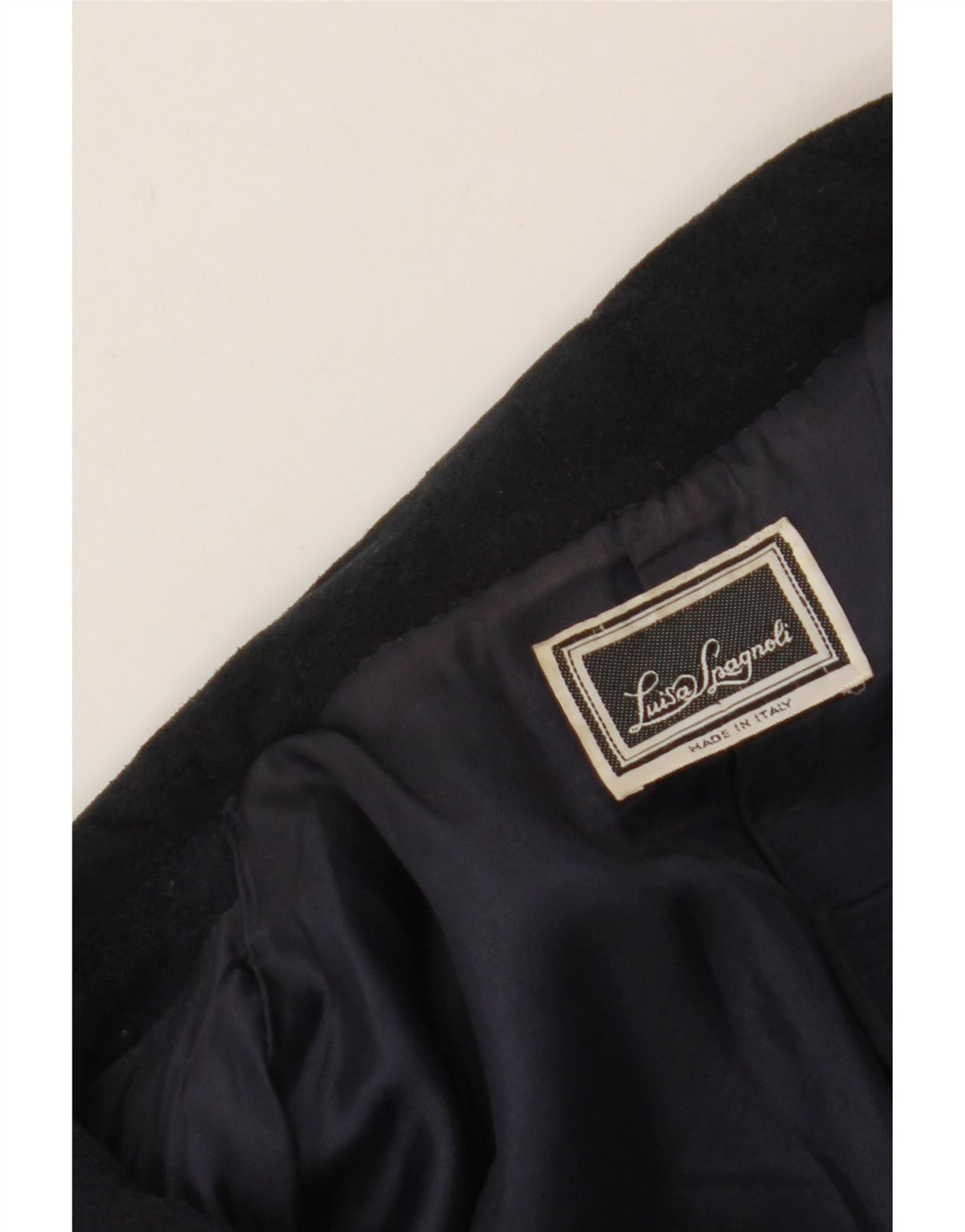 LUISA SPAGNOLI Womens 2 Button Blazer Jacket UK 16 Large Navy Blue Wool Vintage Luisa Spagnoli and Second-Hand Luisa Spagnoli from Messina Hembry 
