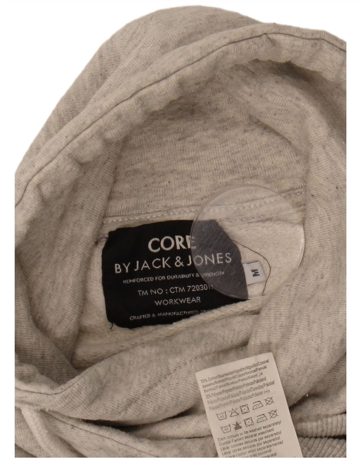 Pulover Jack & Jones pentru bărbați cu capota, gri mediu, bumbac