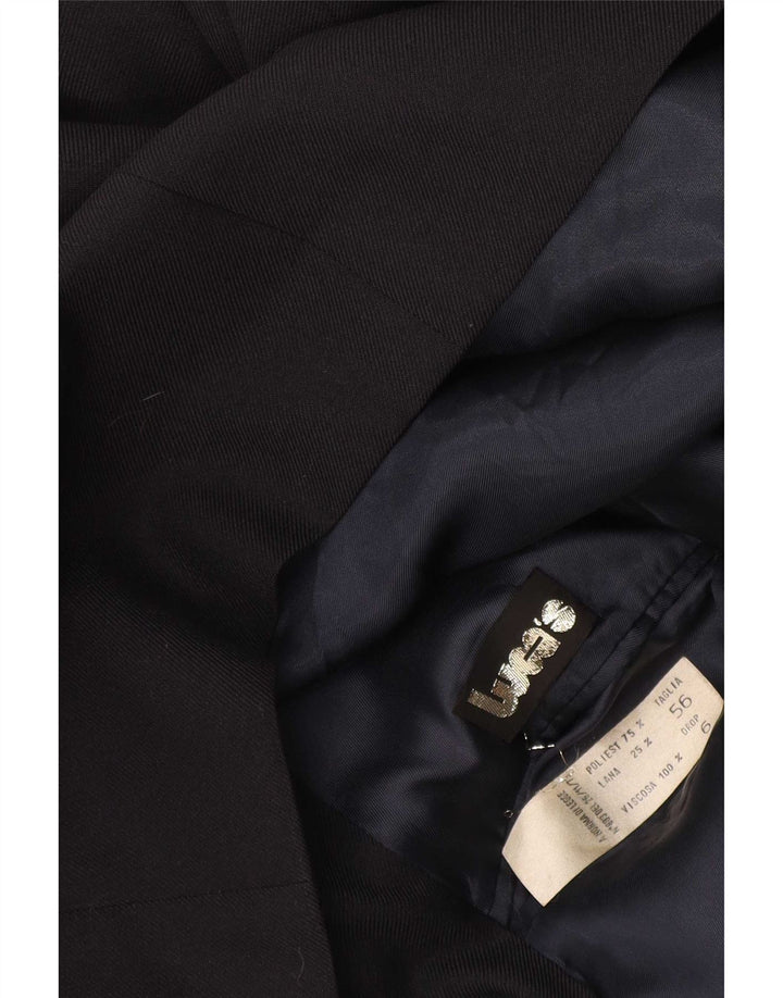 Jachetă vintage pentru bărbați cu două piepturi IT 56 3XL poliester negru