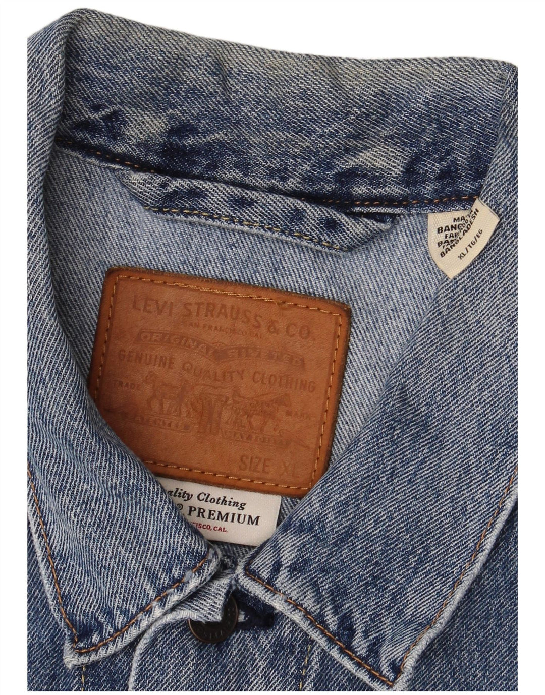 Jachetă de blugi pentru bărbați Levi's UK 42 XL Bumbac albastru