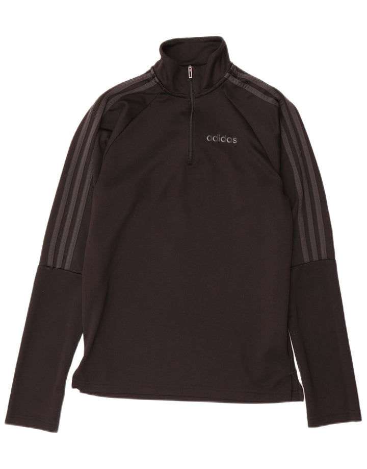 ADIDAS Aeroready Zip Neck Pullover Trening Top Mic Negru