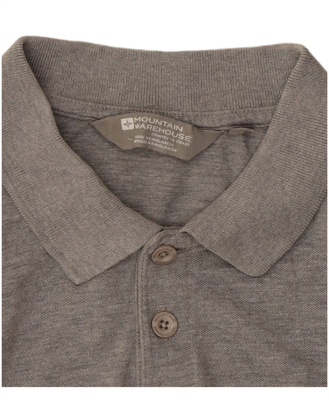 Tricou polo pentru bărbați Mountain Warehouse, bumbac gri mediu