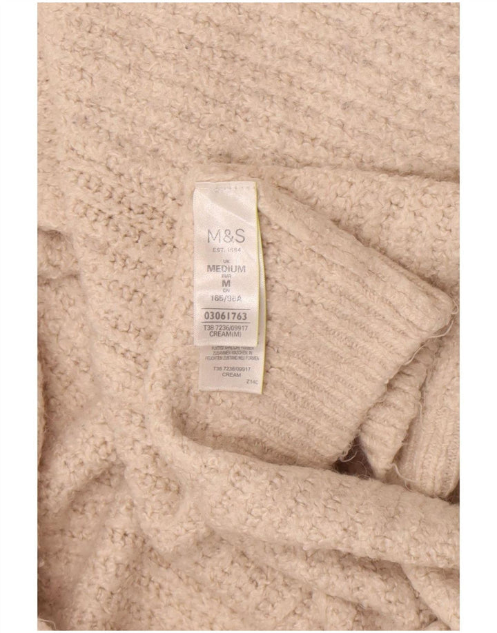 Pulover cardigan cu paragate pentru femei Marks & Spencer UK 12 Medium Off White