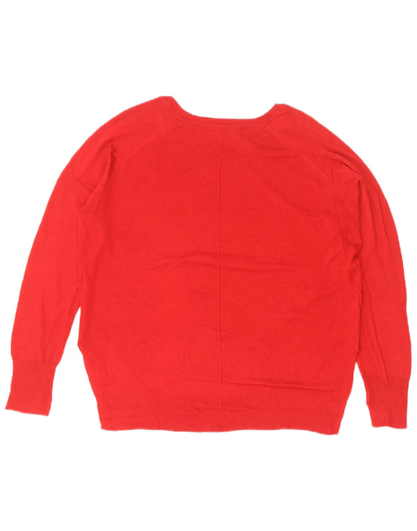 Pulover supradimensionat pentru femei Zara, cu gât de barcă, UK 10 Small Red