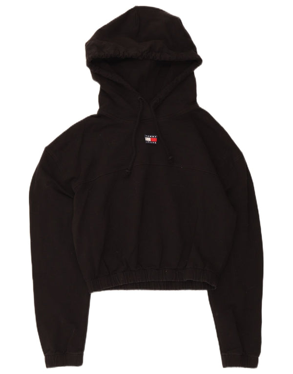 Jumper Crop Hoodie Tommy Hilfiger pentru femei UK 10 Small Black