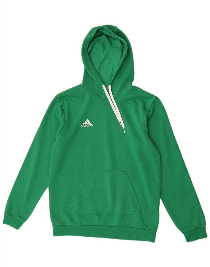 Pulover Adidas pentru bărbați, bumbac verde mediu