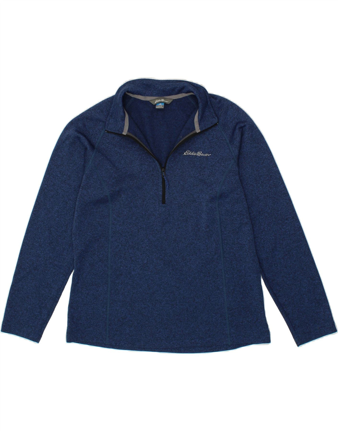 EDDIE BAUER Womens Zip Neck Sweatshirt Jumper UK 16 Large Navy Blue Vintage Eddie Bauer and Second-Hand Eddie Bauer from Messina Hembry 