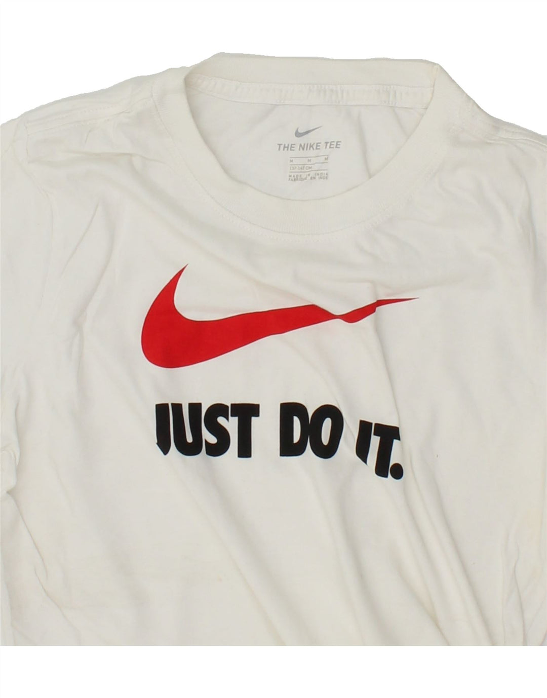 NIKE Boys Graphic T-Shirt Top 10-11 Years Medium  White Cotton Vintage Nike and Second-Hand Nike from Messina Hembry 