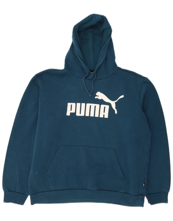Pulover pentru bărbați Puma Graphic Hoodie Pulover mare, albastru, bumbac