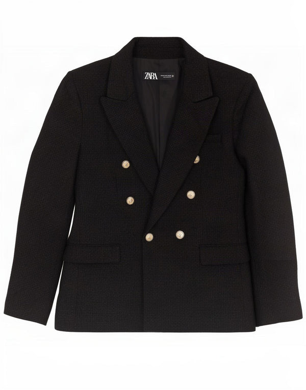 Jachetă Blazer pentru femei Zara UK 6 XS Negru Acrilic