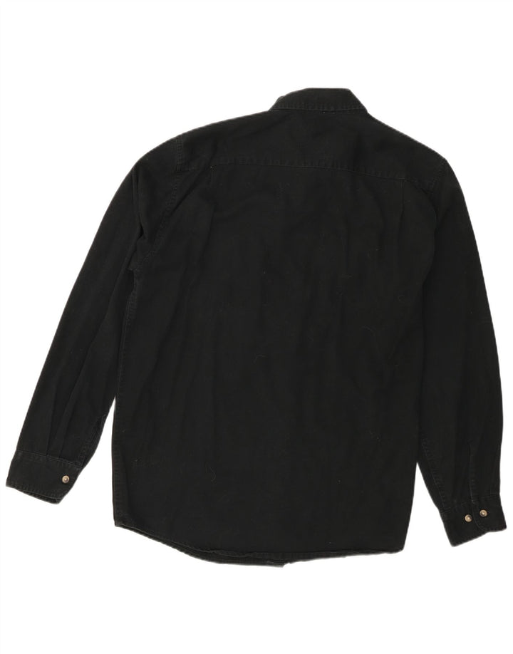 Cămașă pentru bărbați Wrangler, bumbac mediu negru