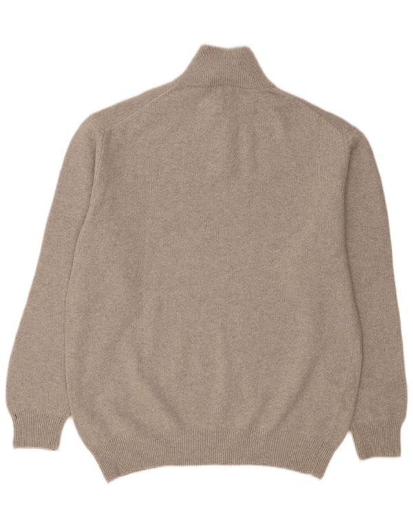 Pulover pentru bărbați Kappa, cu fermoar și gât, 2XL, lână virgină cu pete gri