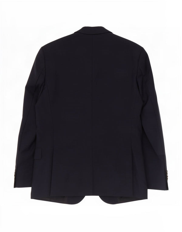 Blazer pentru bărbați Hugo Boss, cu 2 nasturi, EU 46, lână virgină, bleumarin, mic