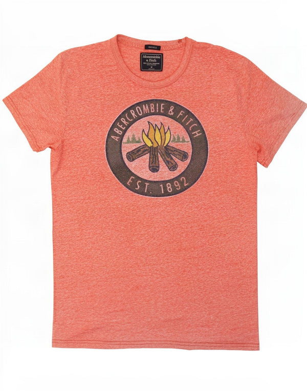 Tricou Abercrombie & Fitch pentru bărbați Muscle Graphic Top Medium Pink Flecked