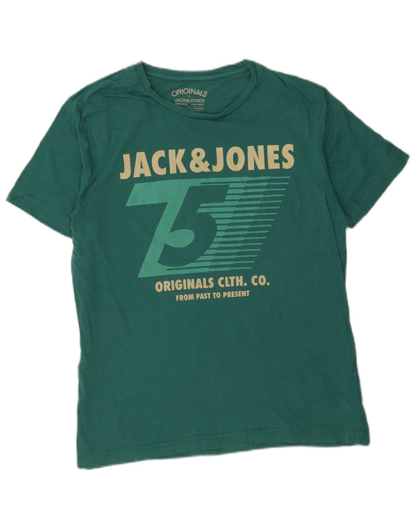 Tricou grafic Jack & Jones pentru bărbați Top XL bumbac verde