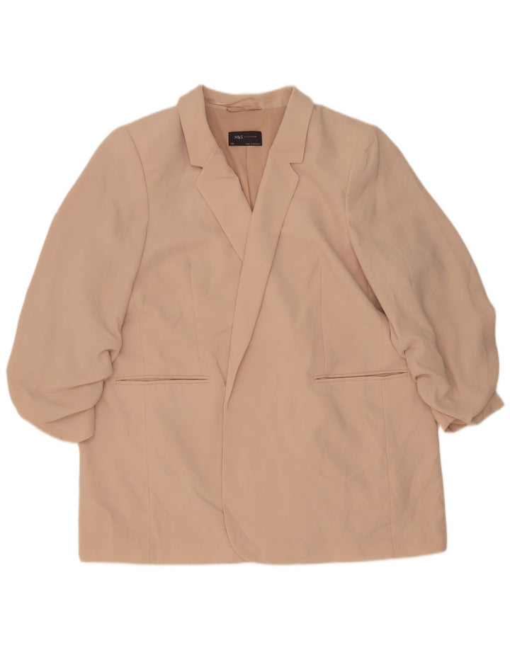Jachetă pentru femei Marks & Spencer cu mâneci 3/4 deschise, UK 24 4XL, roz