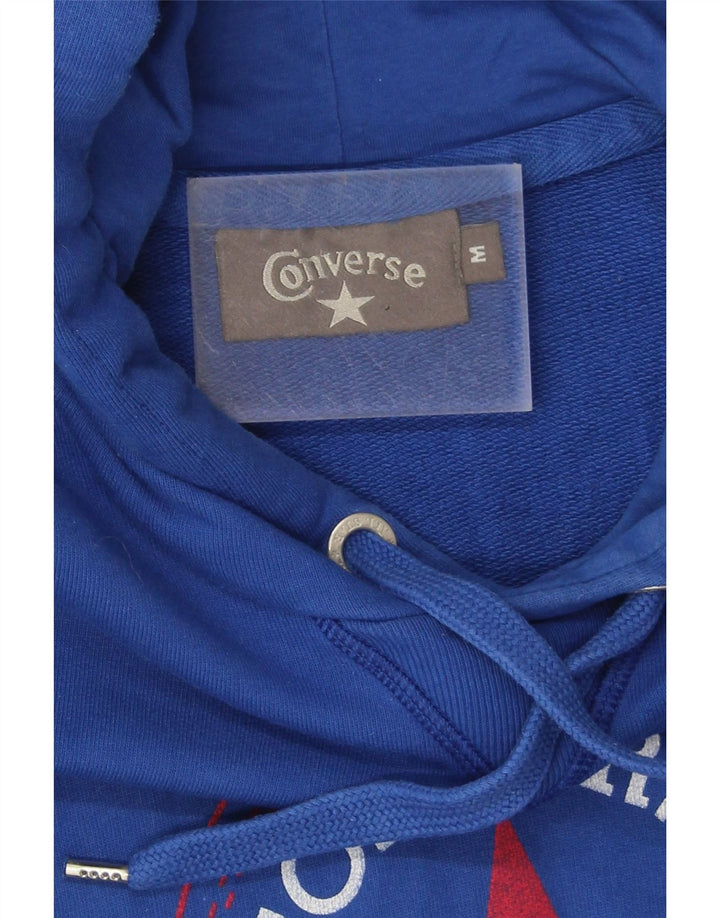 Pulover pentru bărbați Converse Graphic Hoodie, bumbac albastru mediu