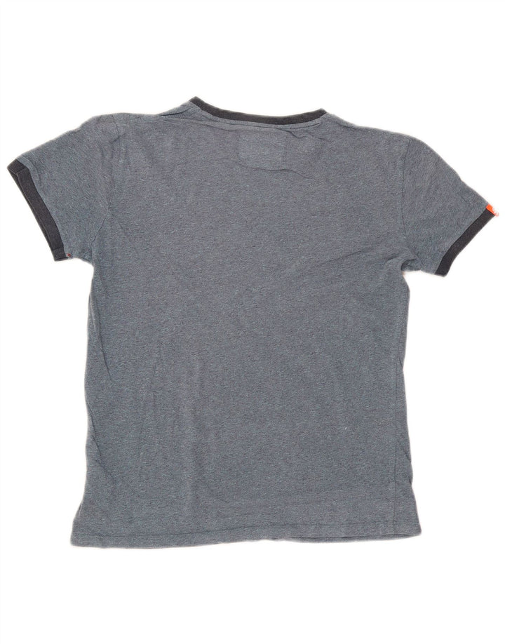 Tricou pentru bărbați Superdry Top mic din bumbac bleumarin